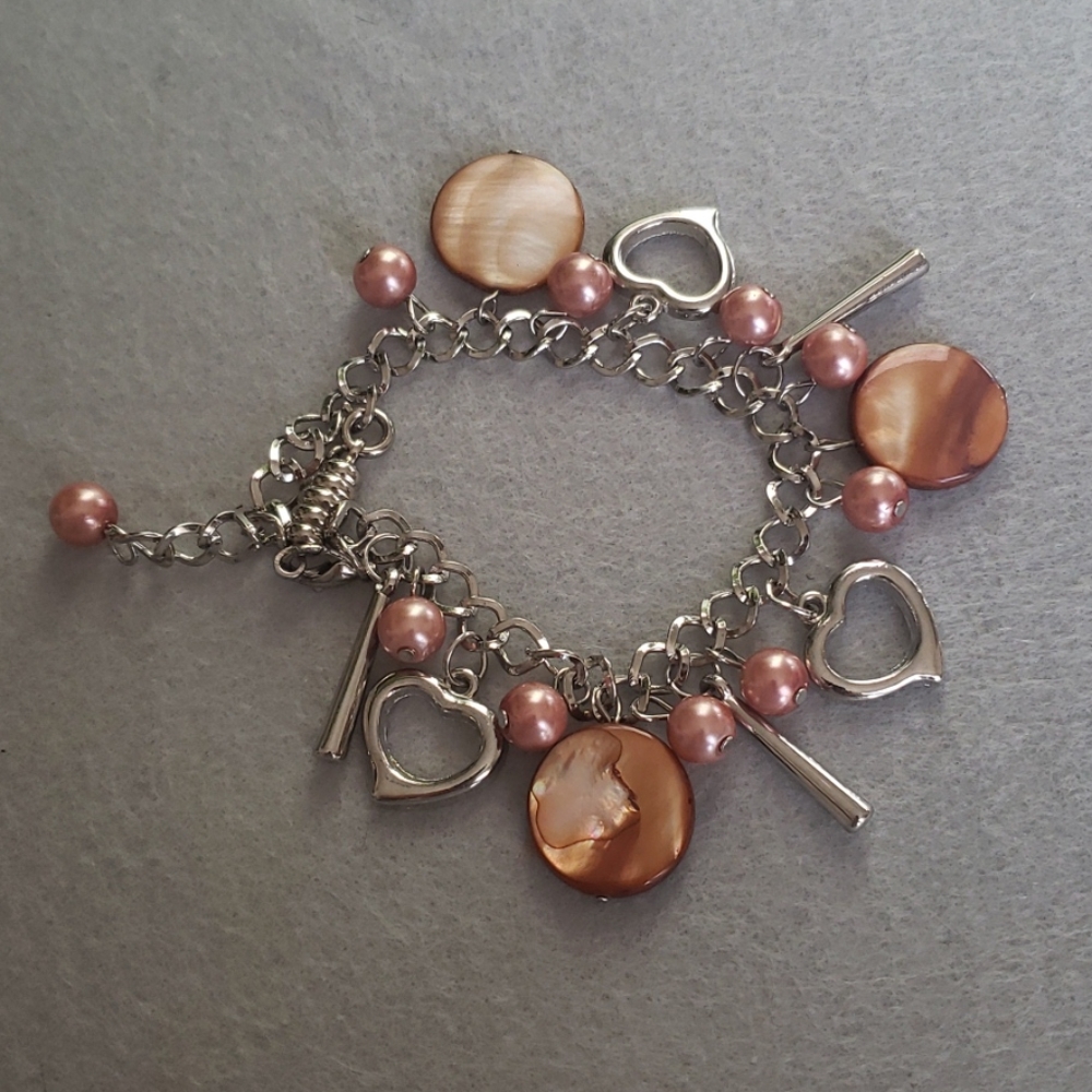 Copper Tone Stone Bracelet